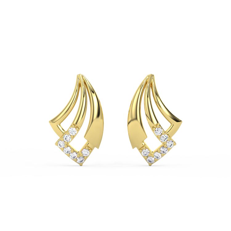 Aurelia Diamond Flame Earrings by Tritiya