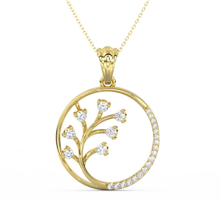Blossom Aura Diamond Pendant