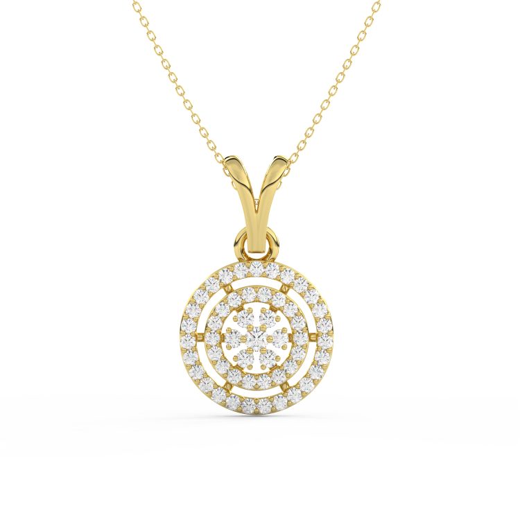 Celeste Halo Diamond Pendant