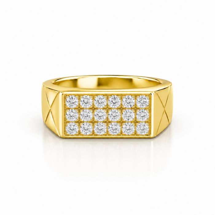 Regal Checkmate Diamond Gents Ring