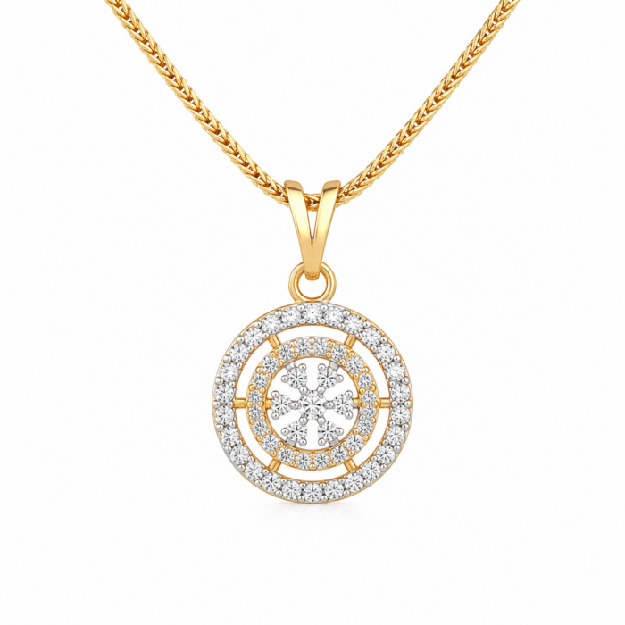 Celeste Halo Diamond Pendant