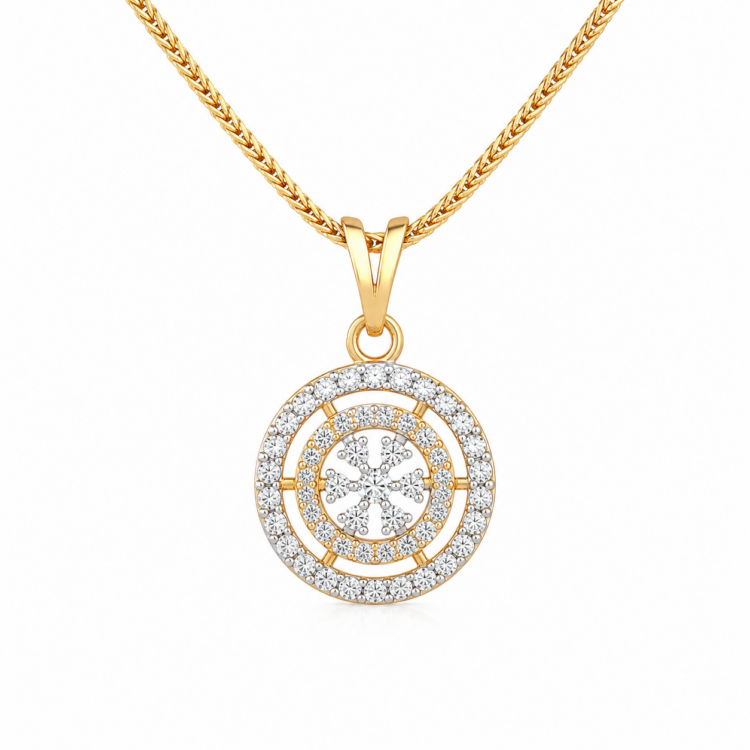 Celeste Halo Diamond Pendant