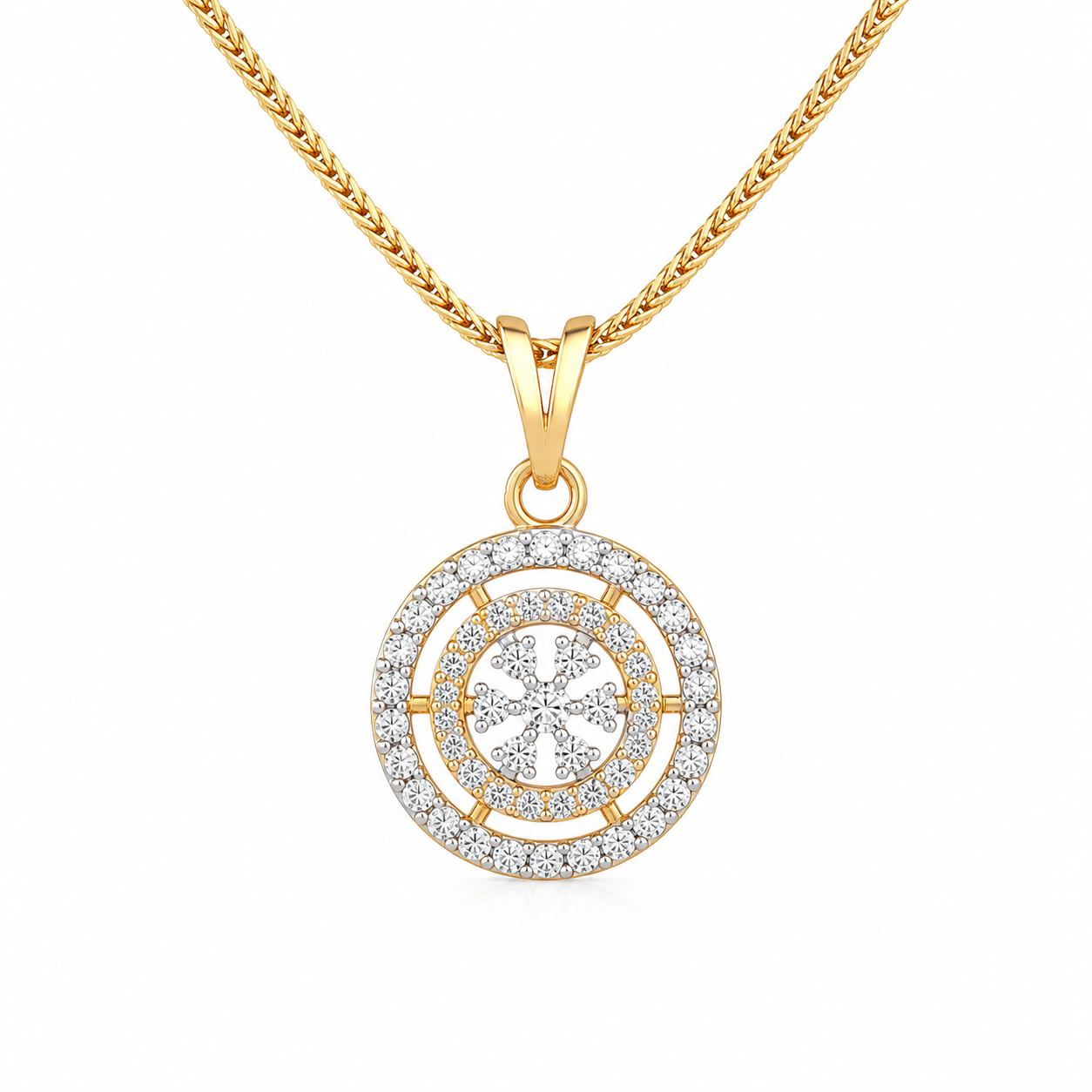 Celeste Halo Diamond Pendant