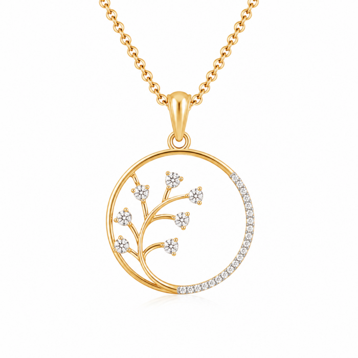 Blossom Aura Diamond Pendant