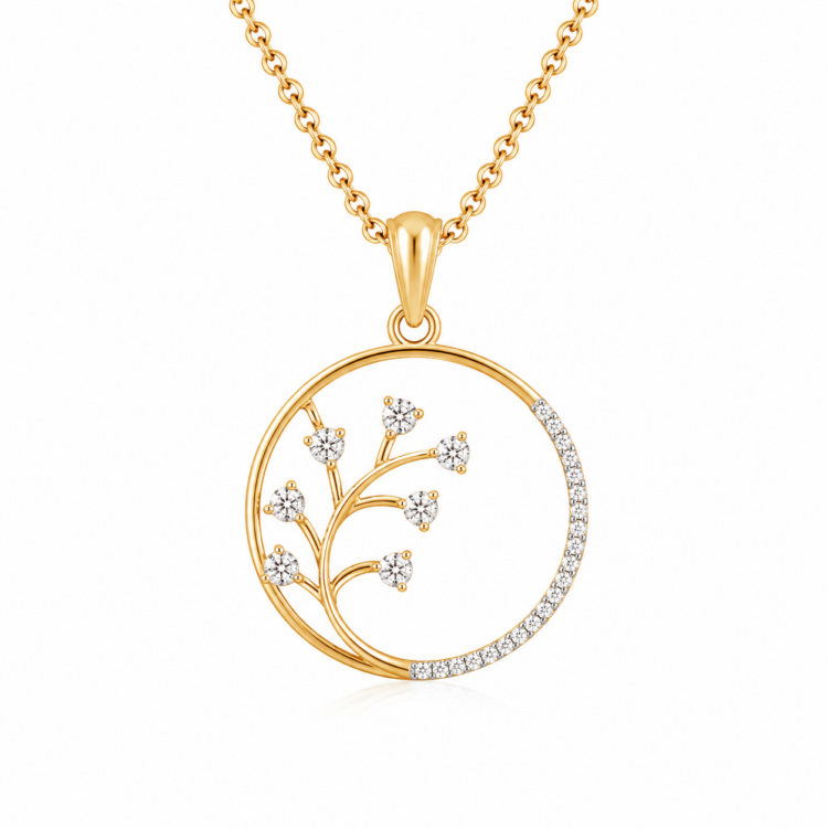 Blossom Aura Diamond Pendant