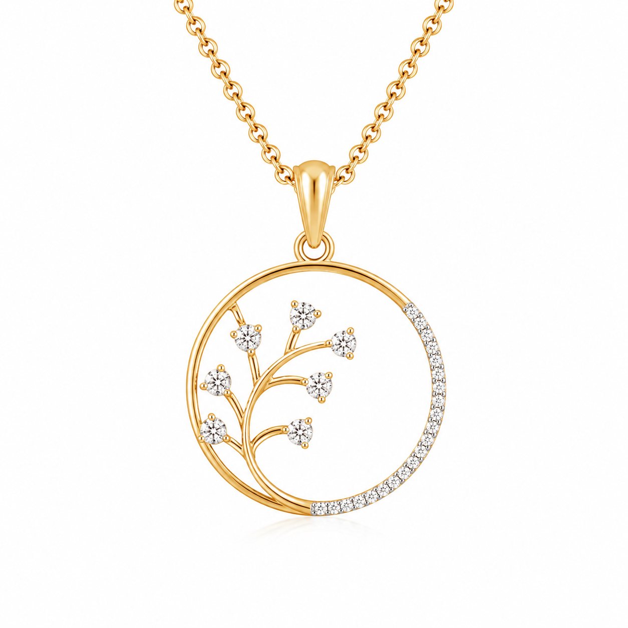 Blossom Aura Diamond Pendant