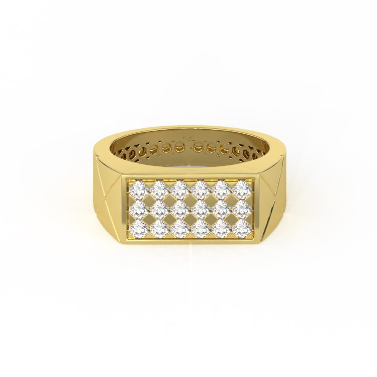 Regal Checkmate Diamond Gents Ring