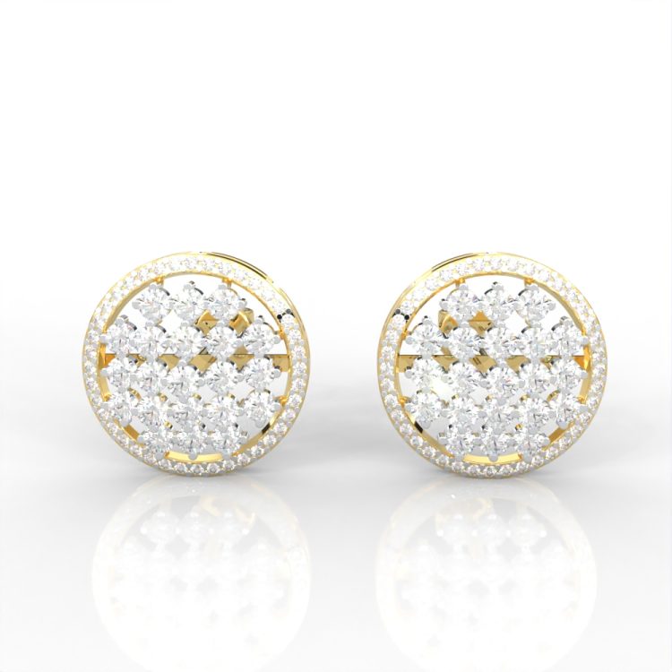 Celestial Radiance Diamond Stud Earrings