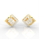 Diamond Radiance Geometric Stud Earrings