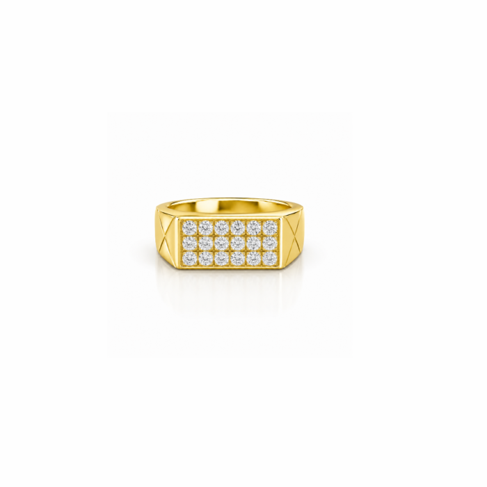 Regal Checkmate Diamond Gents Ring