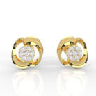 Tritiya Twirl Diamond Stud Earrings
