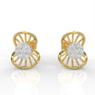 Radiant Yellow Gold Diamond Earrings