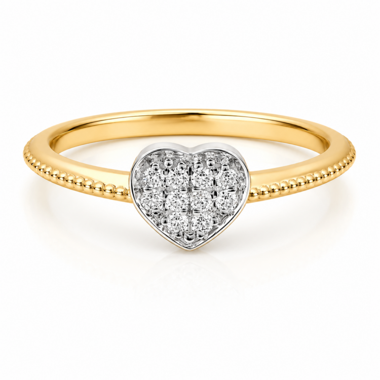 Amora Heart Diamond Ring