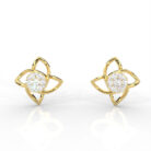 Graceful Diamond Floral Diamond Earrings