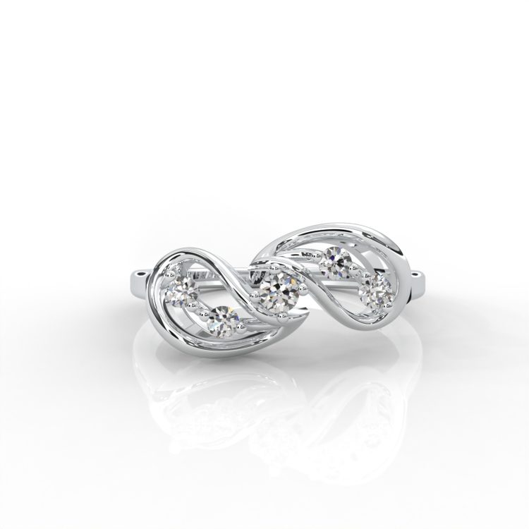 Tritiya “Infinity Embrace” Diamond Ring