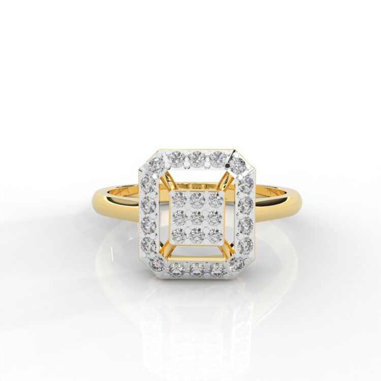 Tritiya “Regalia Square” Diamond Ring