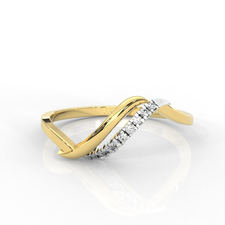 Tritiya “Infinity Wave” Diamond Ring