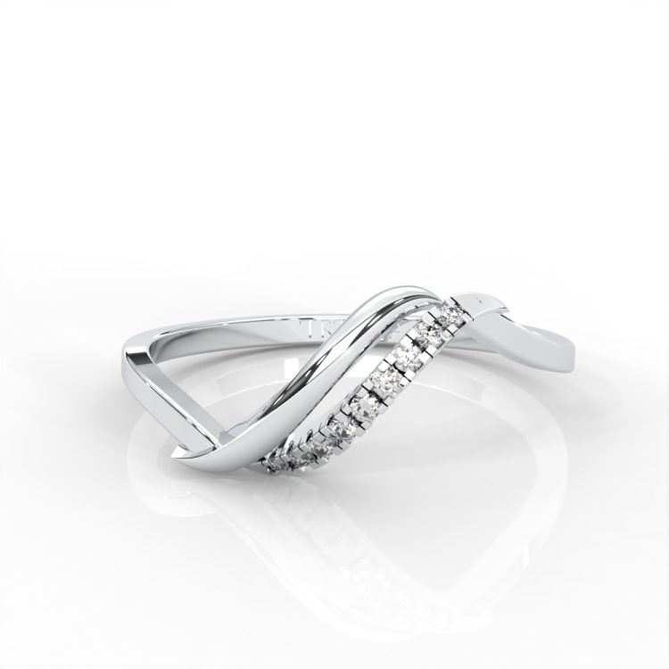 Tritiya "Infinity Wave" Diamond Ring