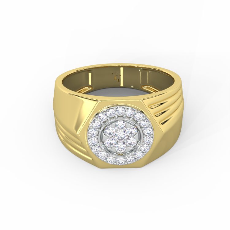 💎 Regal Halo Gents Diamond Ring 👑