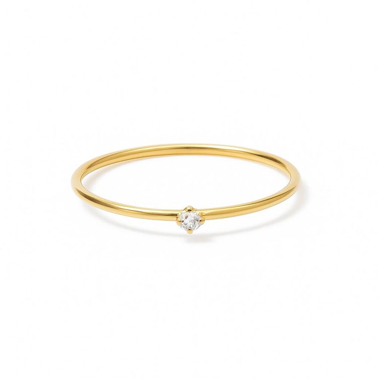 Classic Solitaire Spark Ring