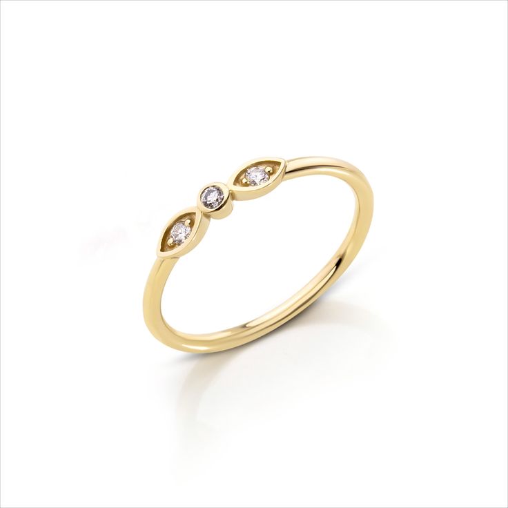 Grace Trio Diamond Ring By Tritiya Gold & Diamonds