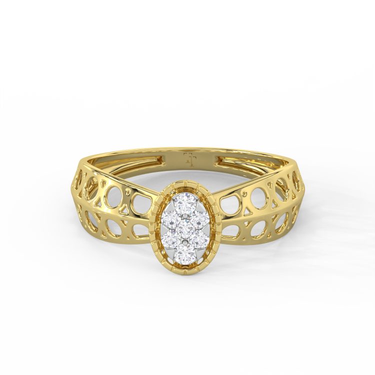 Aurelia Oval Cluster Diamond Ring