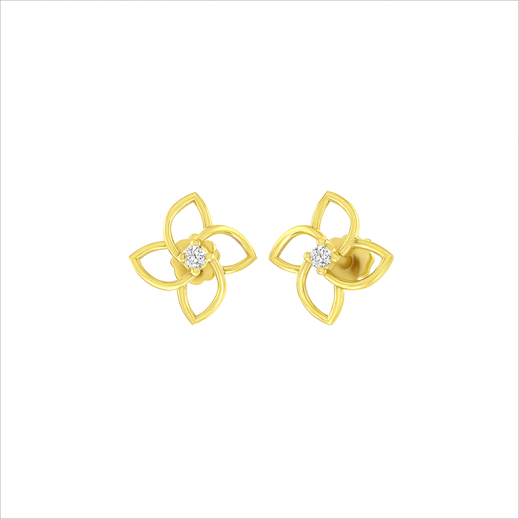 Phoolvika Diamond Stud Earrings
