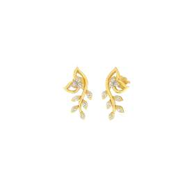 Floral Vine Diamond Studs