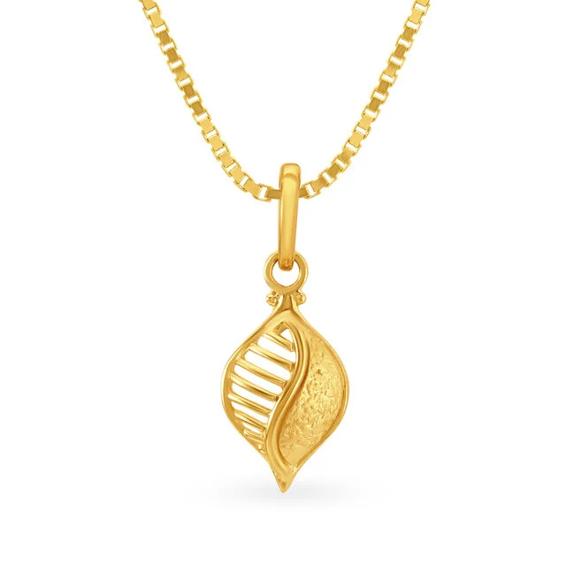 Whispering Leaf Gold Pendant