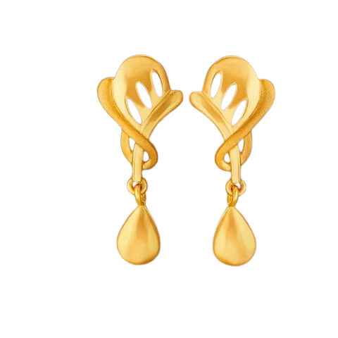 Ethereal Bloom Gold Drop Earrings