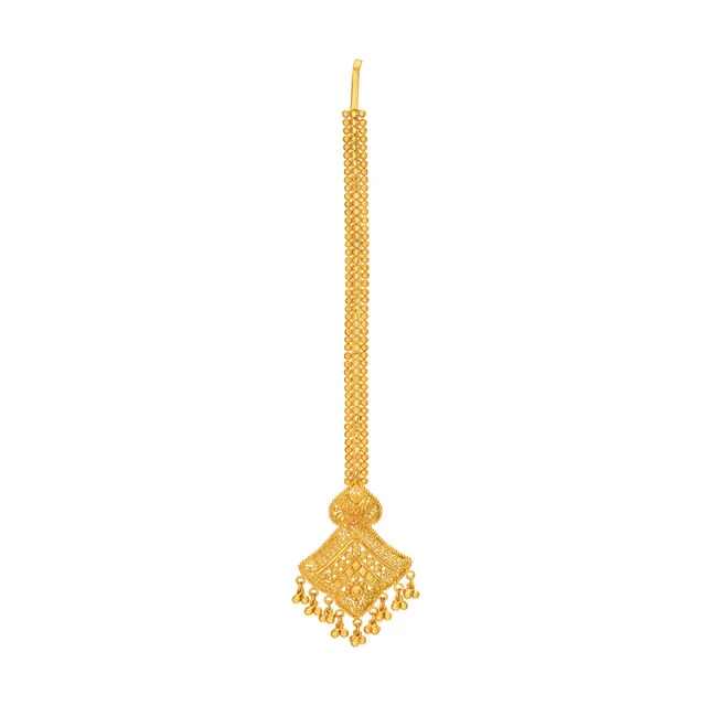 Golden Lattice Heritage Maang Tikka