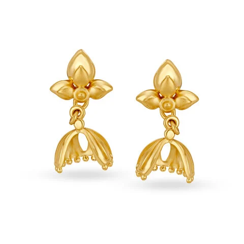 Traditional Lotus Drop Earrings