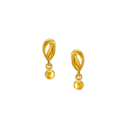 Luminous Cascade Gold Drop Earrings