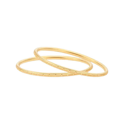Contemporary Horizon Textured Bangles (Set of 2)