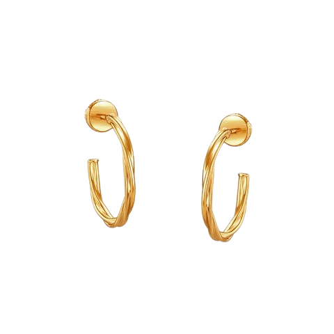 Timeless Twist Gold Hoop Earrings