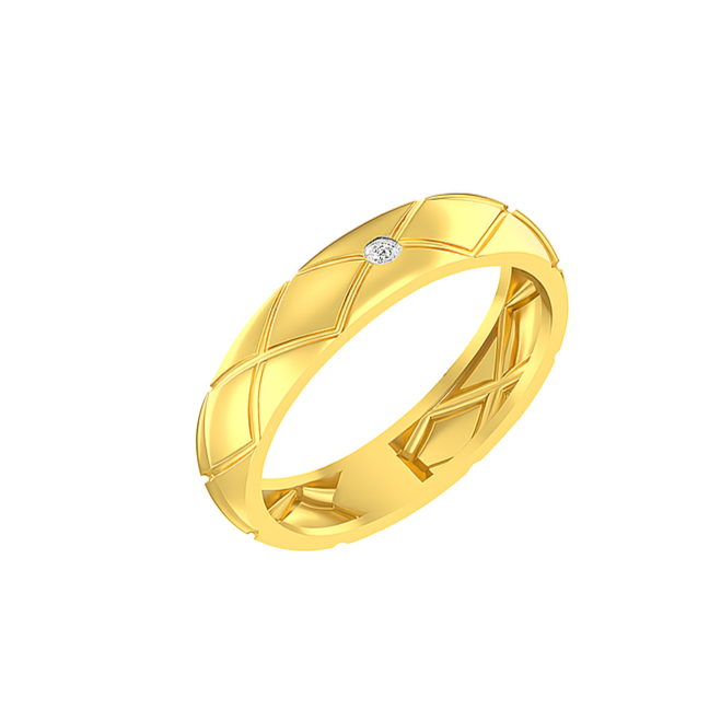 Classic Diamond Accent Gold Band