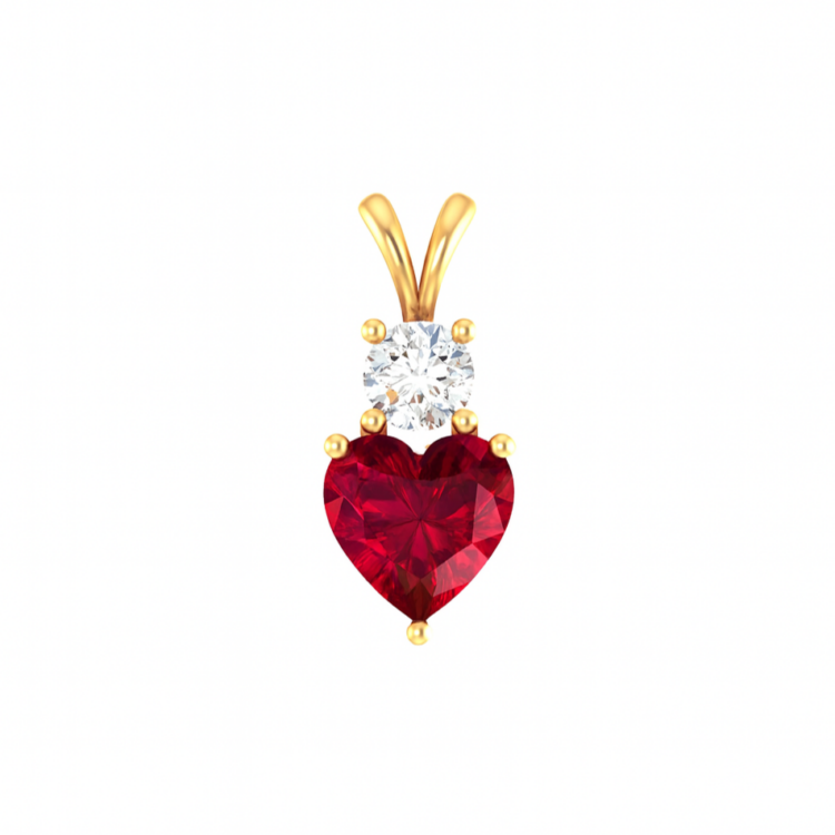 Radiant Ruby Heart Pendant