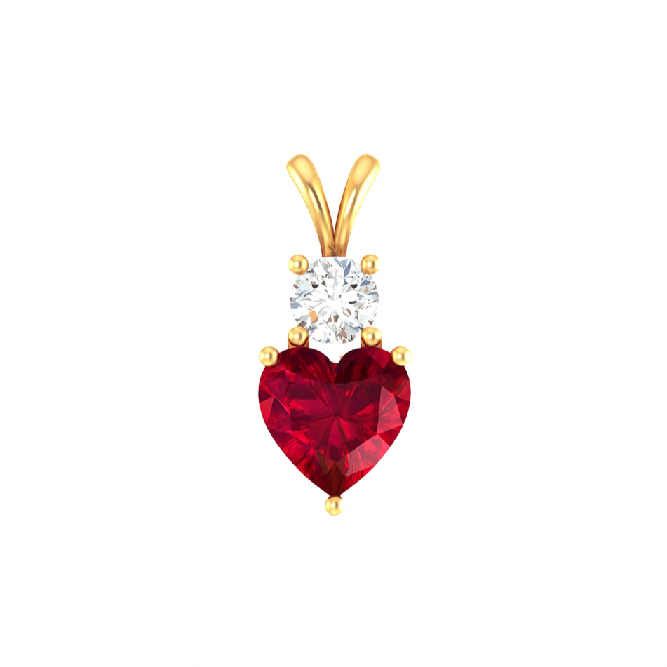 Radiant Ruby Heart Pendant