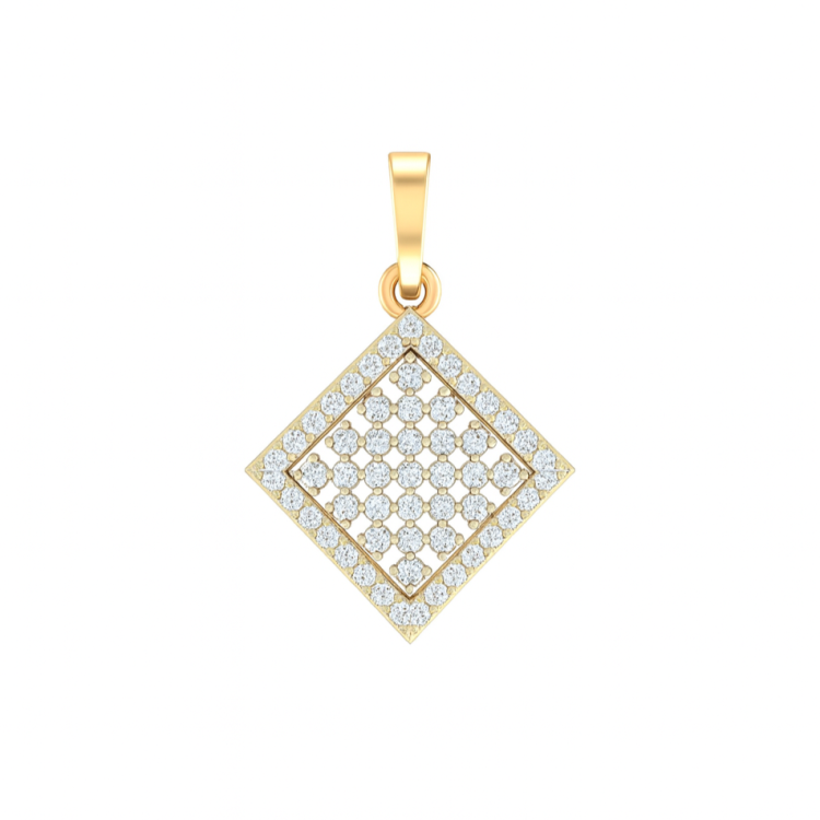 Radiant Diamond Square Pendant