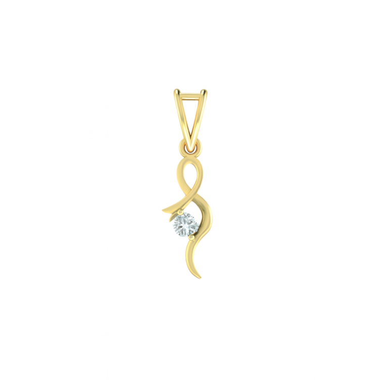 Graceful Twist Diamond Pendant