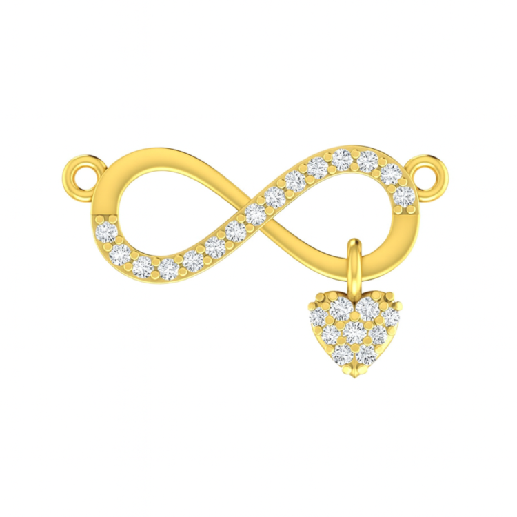 Infinity Heart Diamond Pendant