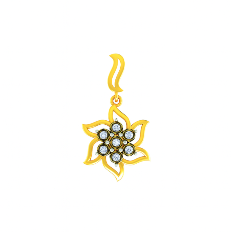 Golden Bloom Diamond Pendant
