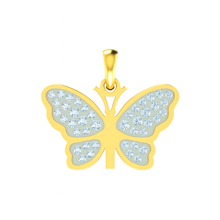Fluttering Grace Diamond Pendant