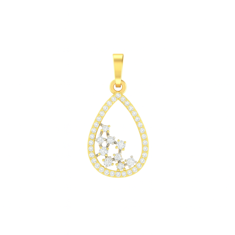 Teardrop Sparkle Diamond Pendant