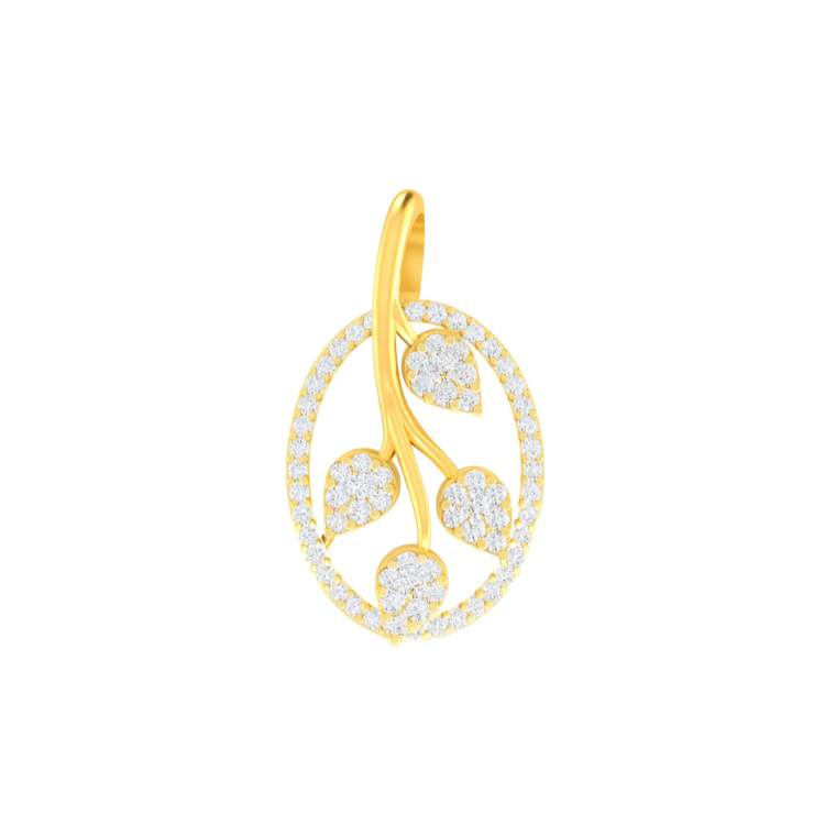 Diamond Leaf Harmony Pendant