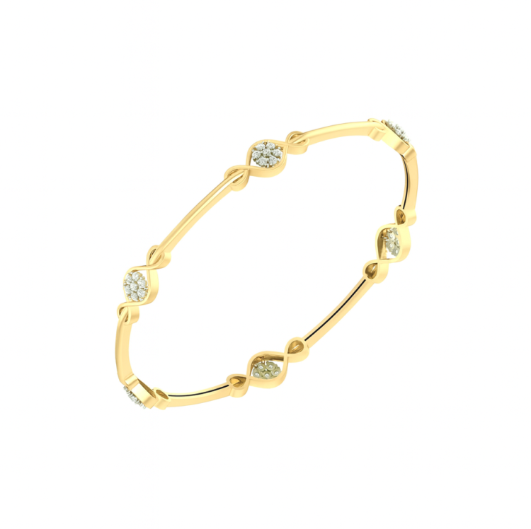 Elegant Twist Diamond Bangle