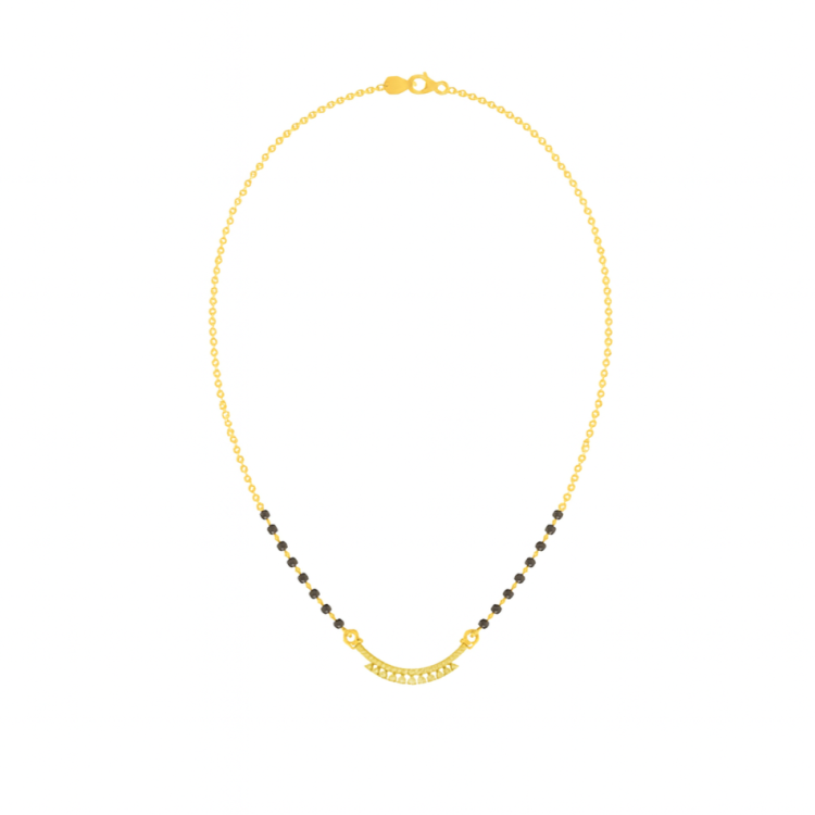 Crescent Shine Diamond Mangalsutra