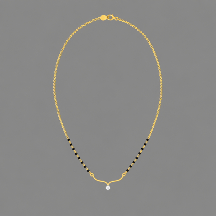 DMS46116 Solitaire Glow Diamond Mangalsutra