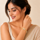 Floral Harmony Diamond Bangle