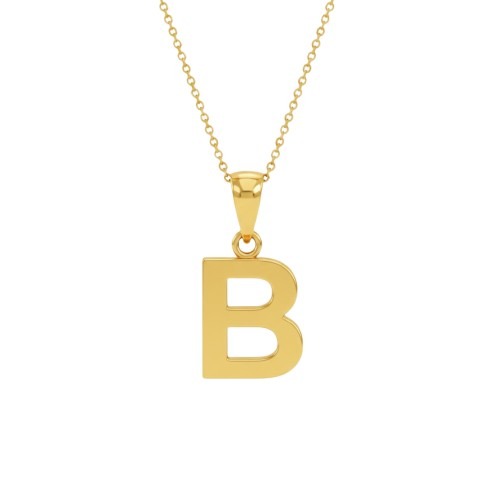 Initial B Geometric Pendant.